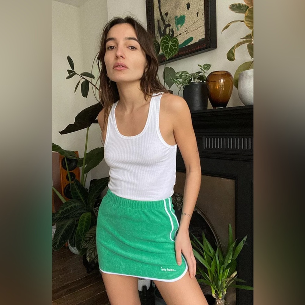 Urban Outfitters (iets frans) Green Towel Mini Skirt